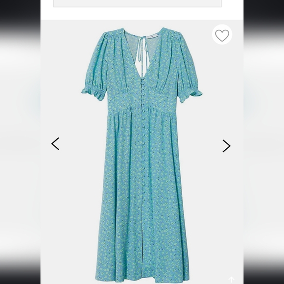 Mango Floral Midi dress Size Large - Picture 9 of 10